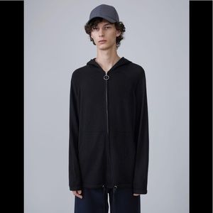 Acne Studios Hooded Sweatshirt Wool Black Zipper Kabel Hoodie Large